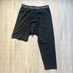 Vintage Pro Sport One-Legged Black Compression Pants Essential